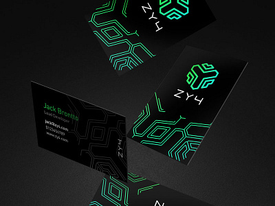 ZY4 Business Cards brand branding encryption future security zy4