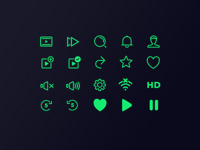 rewind icon green