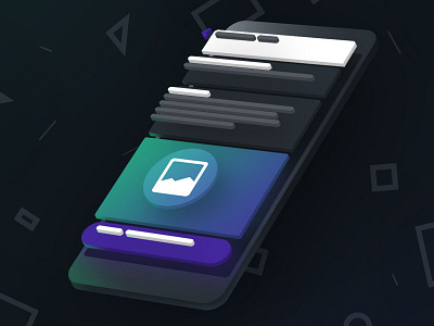 iPhone render for Koncepted 3d app app render illustration iphone placeholder app render