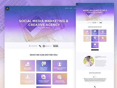 Squarespace Custom Design agency custom theme landing marketing marketing portfolio portfolio social media squarespace