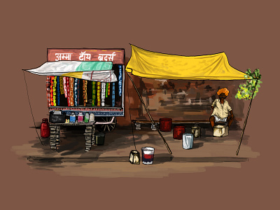From the streets of Jaipur digital art digital illustration digital painting illustration