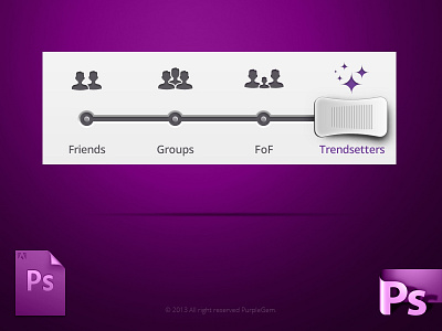 PurpleGem DJ slider PSD :) dj dragger filter friends groups music purple shadow slider social trend trendsetters