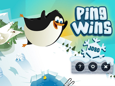 PING WINS Game Design for MindLab! bear duck fun ice igloo penguin ping play settings snow tablet wins