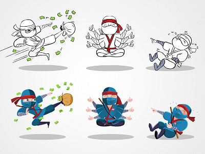 Ninja ADnimation character design :) ad adnimation advertising animation character fun karate media money ninja sketch yoga