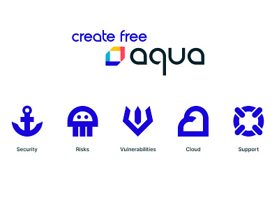 FREE Cloud Native Security Icons anchor aqua aqua security aquaman buoy cloud cloud native icons jellyfish security security logo support trident vulnerabilities