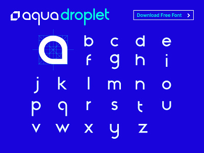 Aqua Droplet Font / TYPE FREE! alphabet aqua blue royal brand drop droplet font free goodie ilan dray logo type