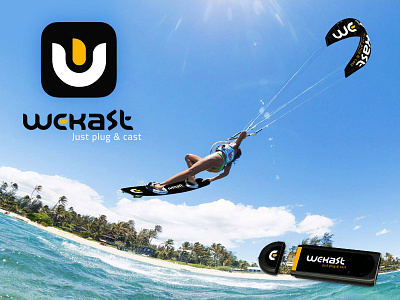 Wekast Kite Surfing Cool Sticker :D beach cast cool dongle kite kitesurfing plug sea stickers surf surfer waves