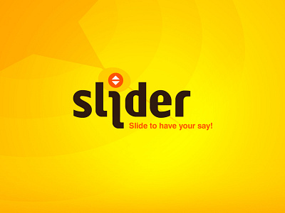 Cool New Slider Branding :) Slide to have your say! brand crowd decision logo opinion poll question quizz roundquizz say slide slider