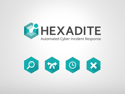 Hexadite Cool Branding, UX & GUI Design :) arrows automatic branding close cyber hack icons incident response time turquez zoom