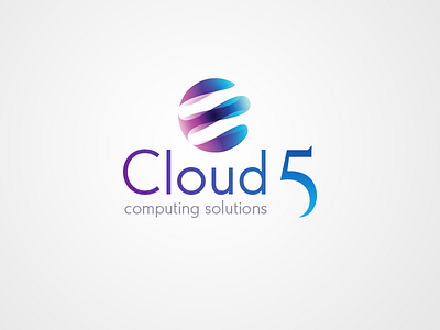 Cloud 5 Computing Solutions Cool Brand :) Enjoy Sharonito! blue brand cloud computer computing five gradient logo purple sky solution sphere