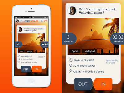 noSolo App :) Do It Together activities app icon in nosolo out solo sports team time together volleyball