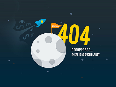 404 :P Oooooppppssss ... AVANTIS :) 404 avantis cool flag monetization moon ooops planet rocket