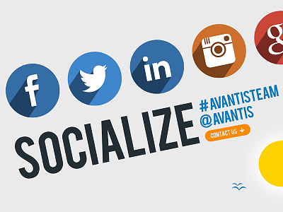 Follow AVANTIS :) Social Networks Big Time! avantis community facebook google instagram linkedin networks social socialize team tweeter
