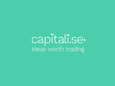 Capitali.se Branding :) Ideas worth trading ai artificial intelligence autocomplete capitalise dashboard ideas inkod investment logo trading ux writing