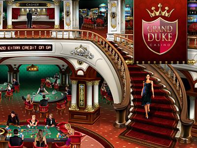 Grand Duke Lobby cashier casino gold grand duke inkod lobby realistic red