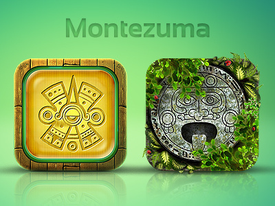 Fantastic Montezuma Game App Icons for Mindlab :) android app brazil concept cuba dray fantastic game green hypera icon icons ilan inkod iphone jungle mexico mindlab montezuma vanessa webbstock wow