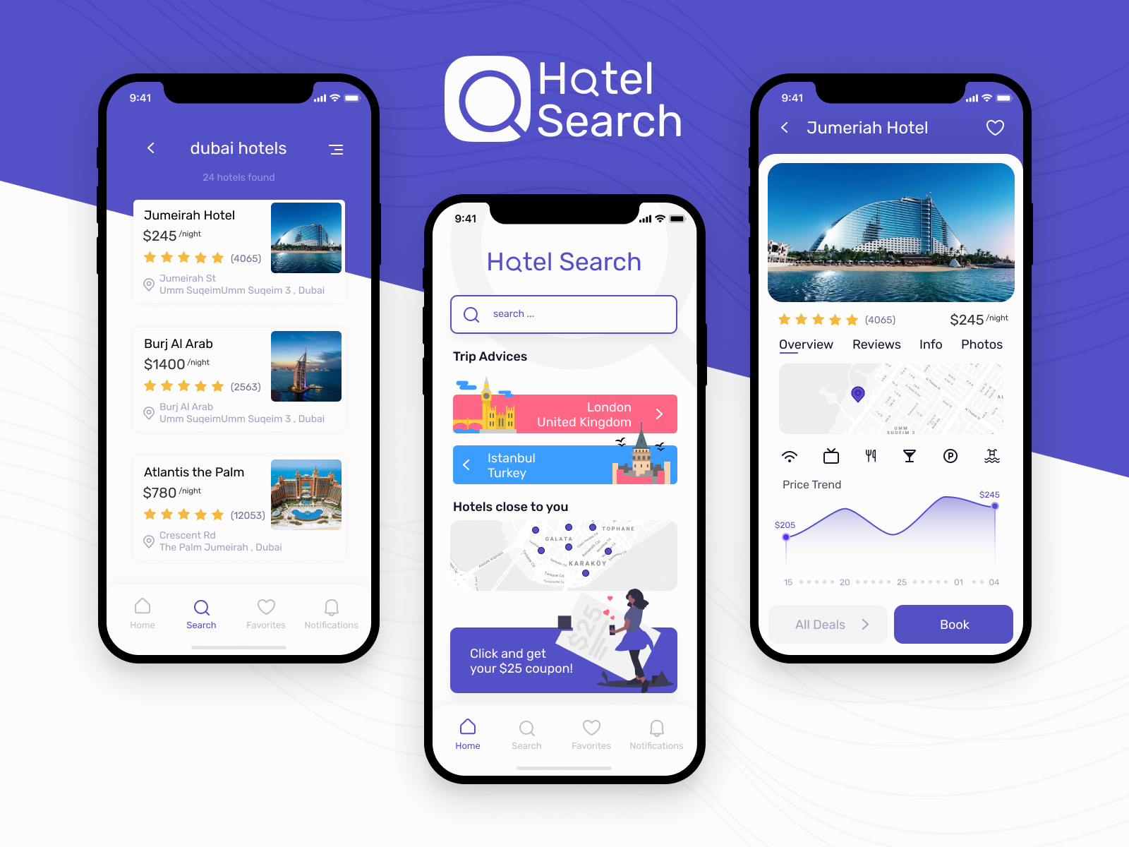 hotel search app for ios