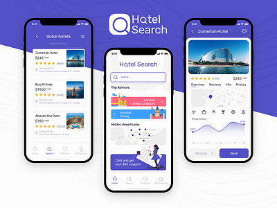 Hotel Search iOS App Design booking app hotel app hotel booking ios ios app ios app design ui ui designer ux design