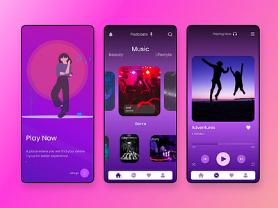 Music App app branding design graphic design illustration logo typography ui ux vector