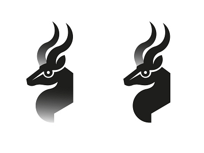 Imapala animal gradient icon impala logo vector