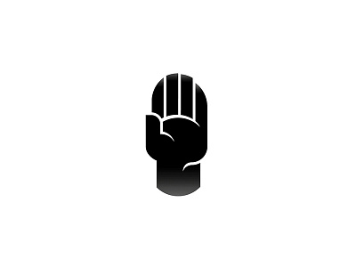 Hand hand icon logo minimal vector