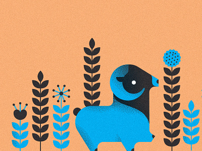 Sheeples flowers illustration illustrator personal sheep texture vector web