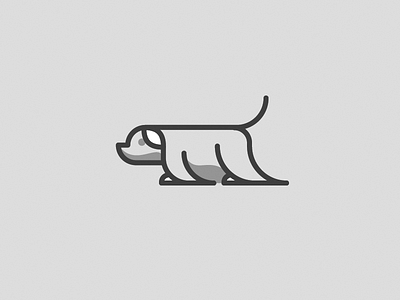 Lazy dog dog illustration