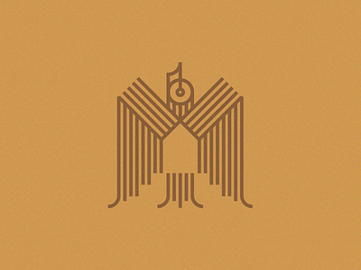 Burd bird eagle flight house logo