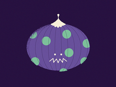 Punkn' green halloween jack o lantern polka dot pumpkin pumpking purple spooky