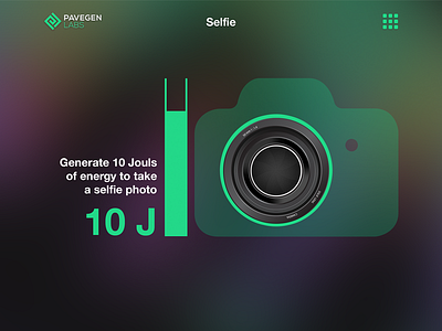 Take A Selfie With Pavegen camera clean energy flat green lens modern pavegen photo save simple tile