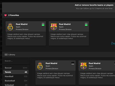 Sportsbook Add Favorite Team application bet betting dashboard live manager online results soccer sport team web