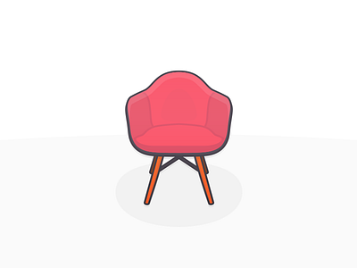 chair chair comfy design flat hipster illustration modern office seat startup stylish