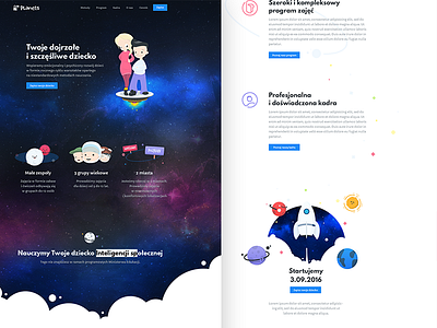 Planets web layout