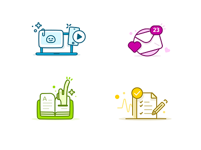 Product icons feature flat icon illustration modern product simple
