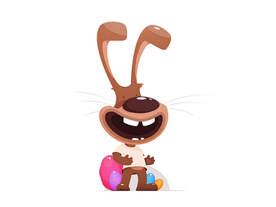 Easter Bunny animation bunny cartoon character easters eggs funny game illustration rabbit simple