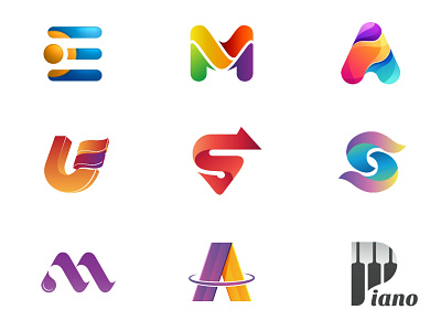 letter mark 3d modern logo design app design branding business logo creative health illustrator letter mark logo modern logo redesign ui ux unique logo vector logo