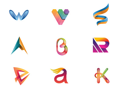 modern 3d logo design app design branding business logo creative design health illustrator letter mark logo logo design ui ux vector