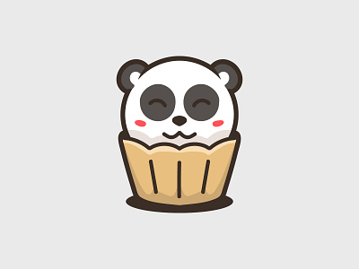 Cake Panda animal cake cute cute logo cute panda food illustration logo logo design logodesign mascot mascot logo mascotlogo panda panda logo sweet