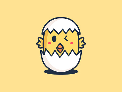 Chicks animal chicken eggs chicks cute cute eggs cute logo egg eggs illustration logo logo design logodesign mascot mascot logo mascotlogo