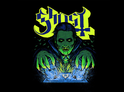 Ghost band dracula drawing ghost spooky spoopy tshirt tshirtdesign vampire