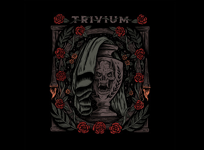Trivium crest drawing illustration design logo trivium tshirt