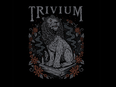 Trivium art crest drawing drawingart lion trivium