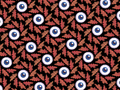 sp-eye-ral autumn eye eyeball illustration leaves pattern spiral