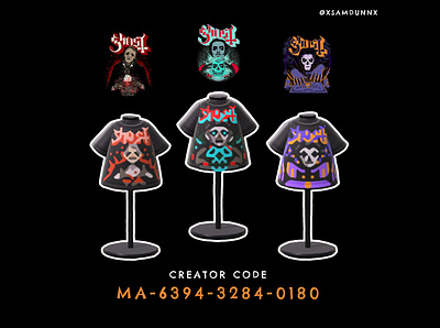 ACNH Ghost Shirts acnh animal crossing band ghost illustration art merch metal pixel art tshirt