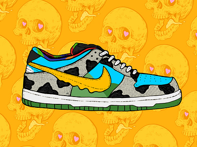 Dunk collab design drawing hype hypebeast ice cream illustration illustration art shoe sneaker