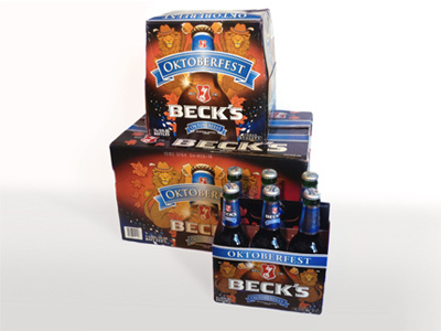 Beck's Oktoberfest autumn bavaria bavarian becks beer bottles german illustration lager lions pack packaging