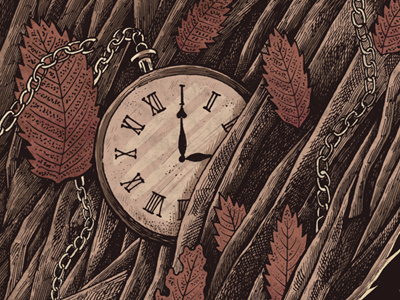 Last Transmission cd clock detail forest illustration leaves