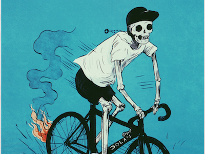 Skidder bike fixed gear illustration present skid