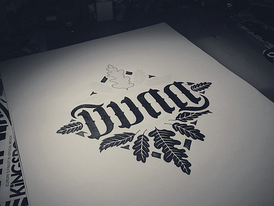 Dunn ambigram crest drawing dunn illustration logo type typography