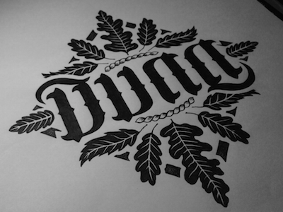 Nearly Dunn! ambigram crest dunn illustration logo mark name type typography
